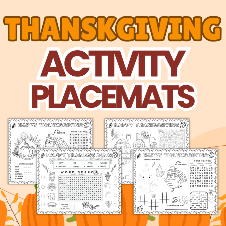 Thanksgiving Activity Placemats