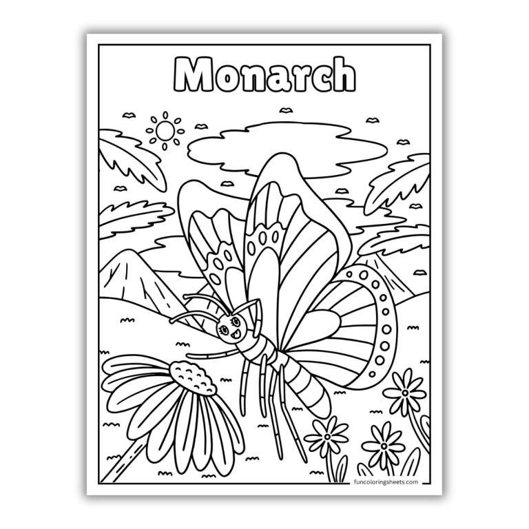 monarch butterfly coloring