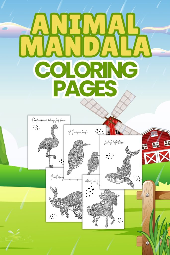 Animal Mandala Coloring Pages