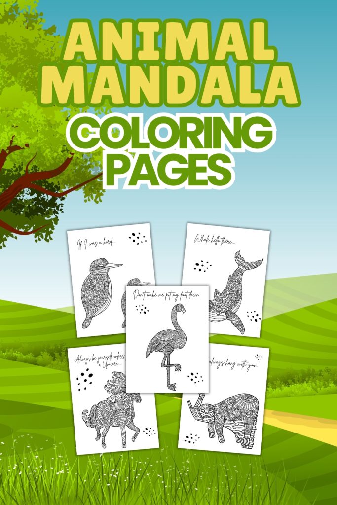 Animal Mandala Coloring Pages