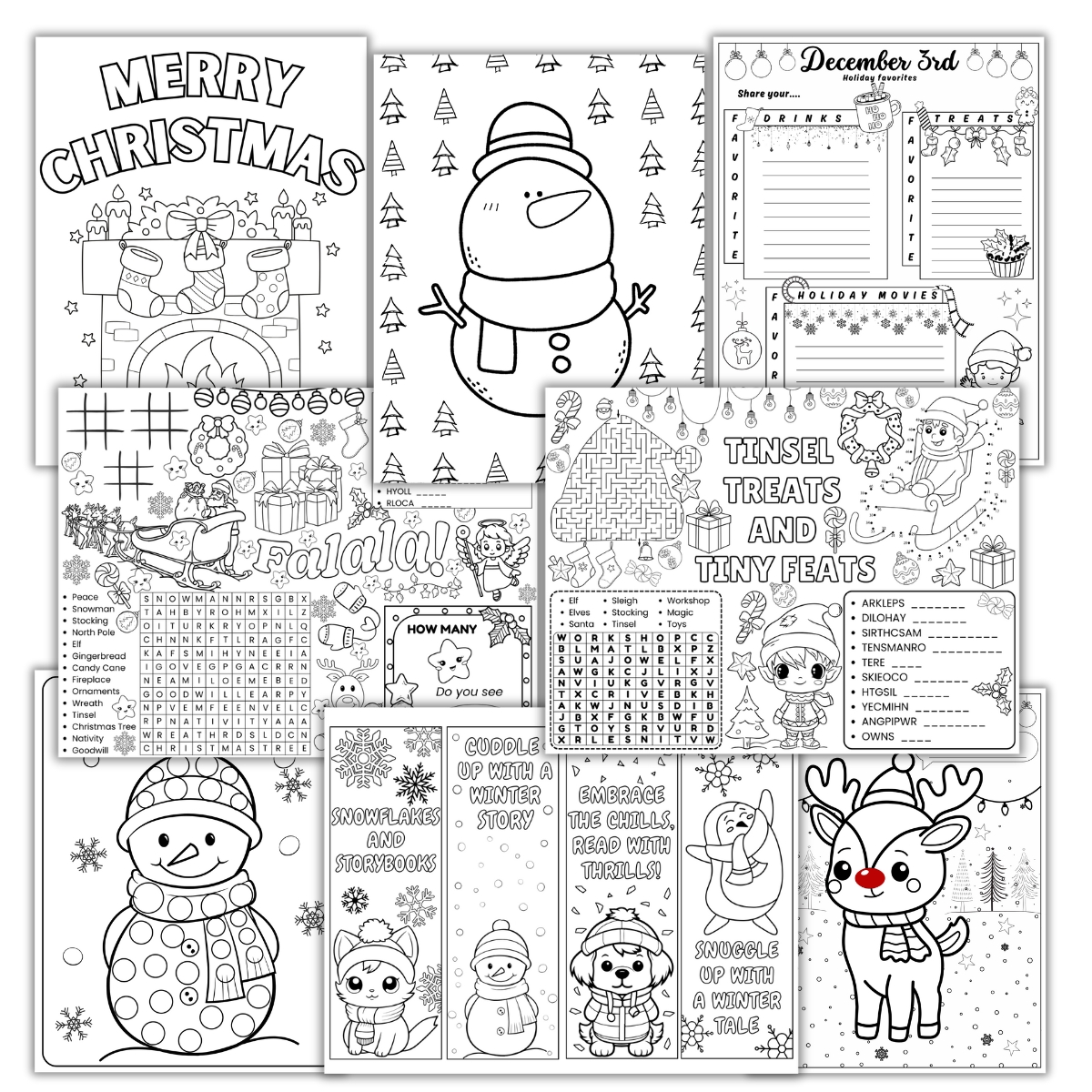 Christmas Coloring Pages Roundup