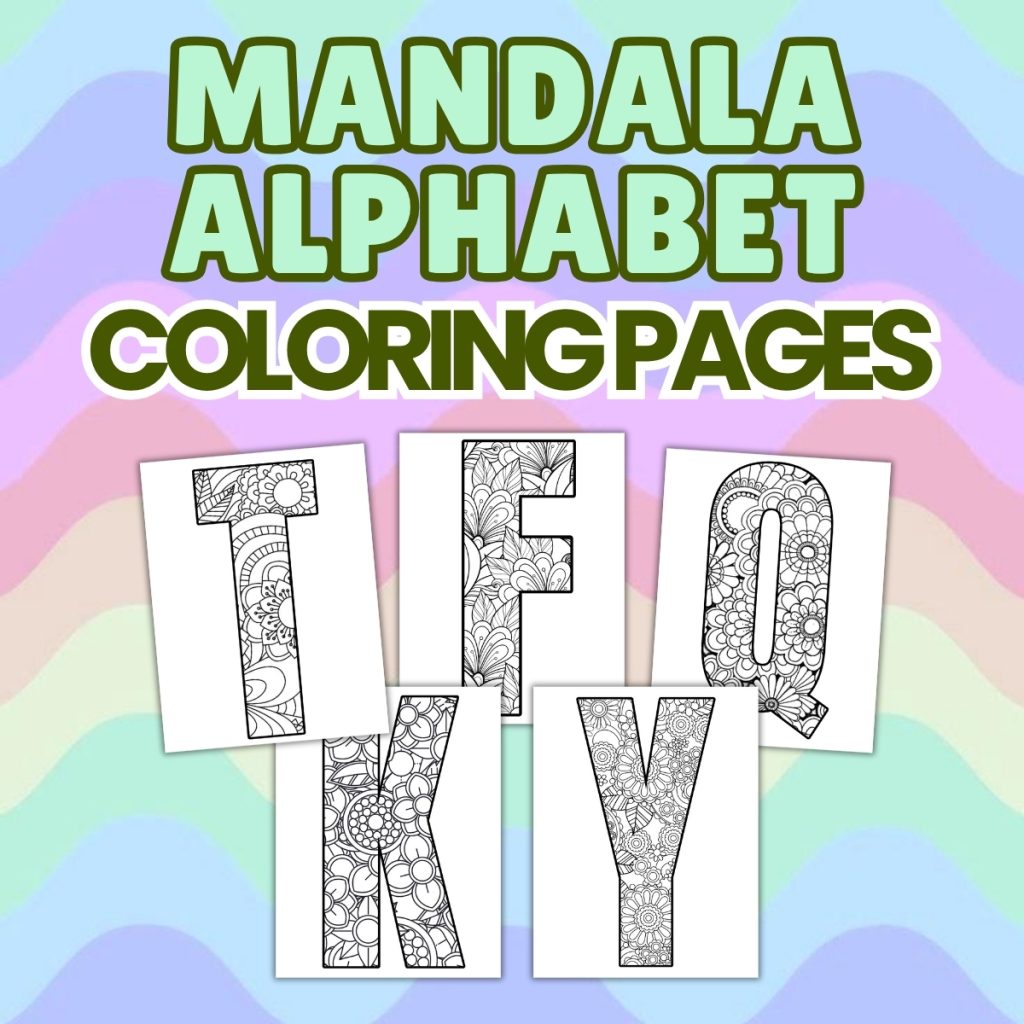 Mandala Alphabet Coloring Pages