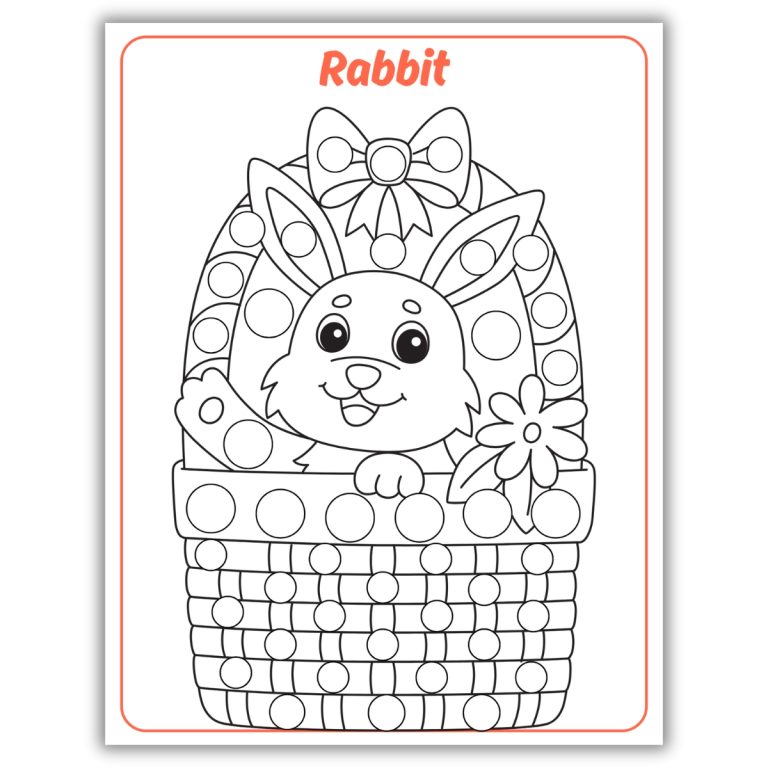 Spring Dot Marker Coloring Pages