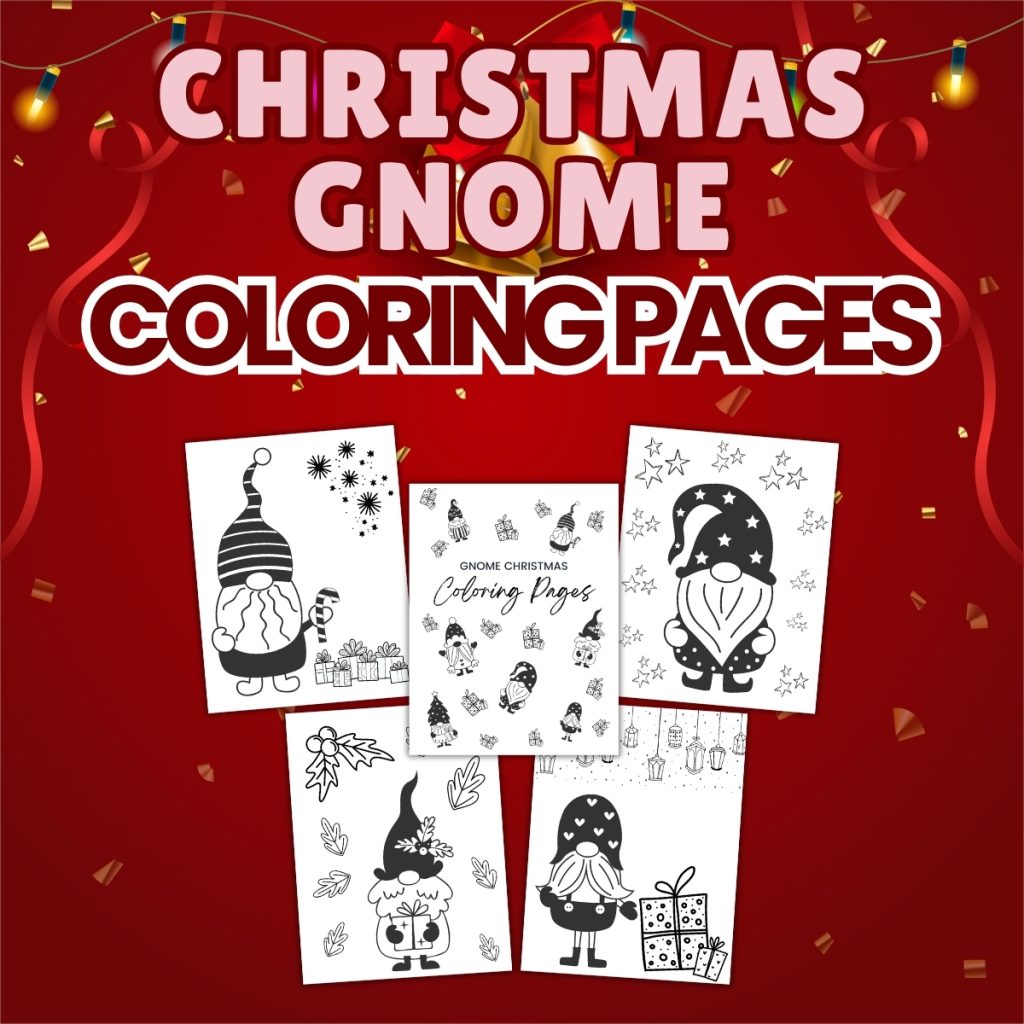 christmas gnome coloring pages
