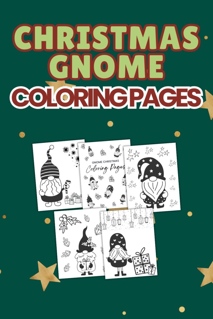 Christmas gnome coloring pages