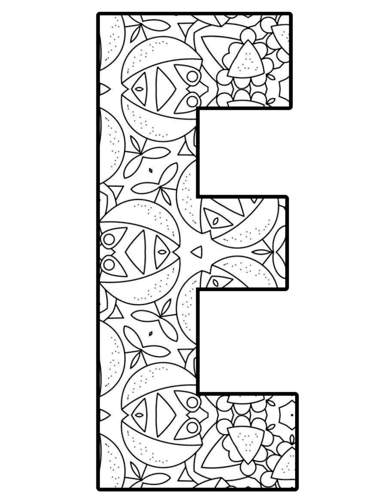 Mandala Letter E