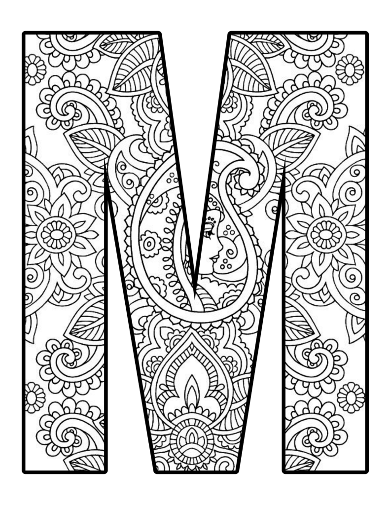 Mandala Letter M