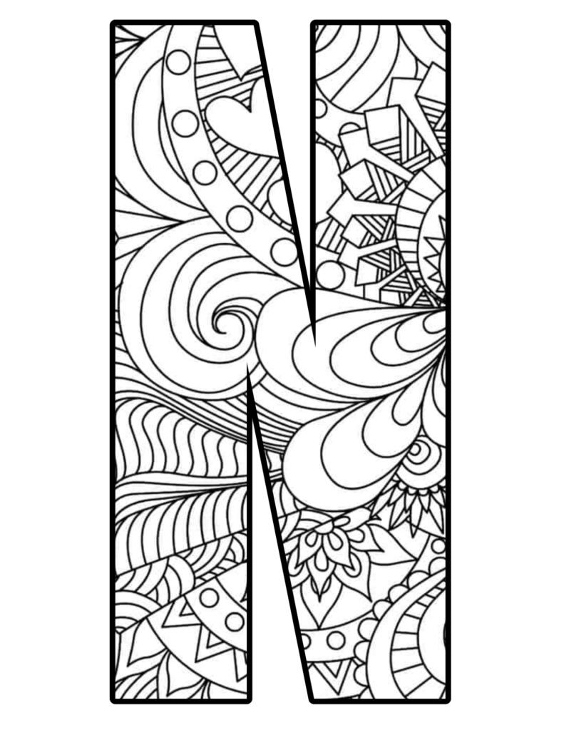 Mandala Letter N