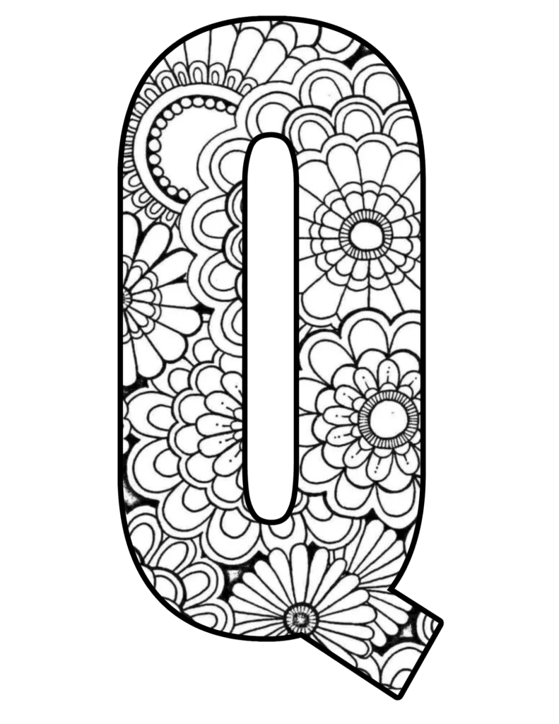 Mandala Letter Q