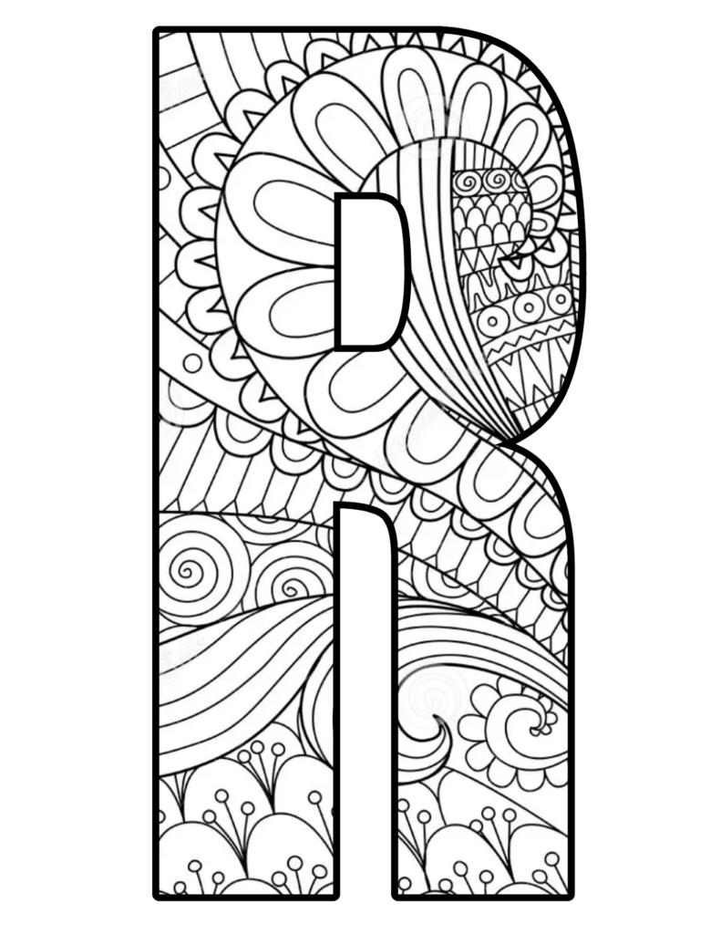 Mandala Letter R