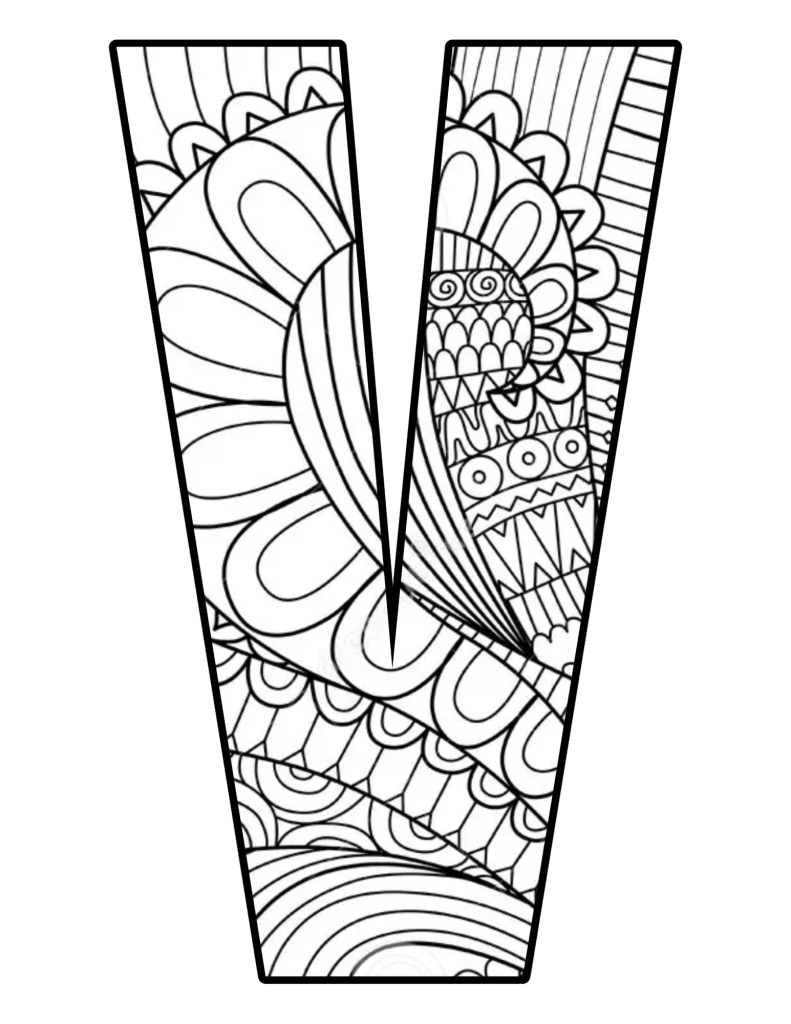 Mandala Letter V