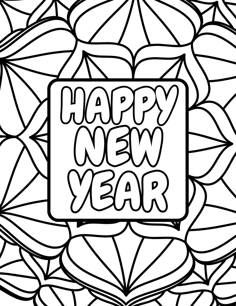 Happy New Year Coloring Pages 5
