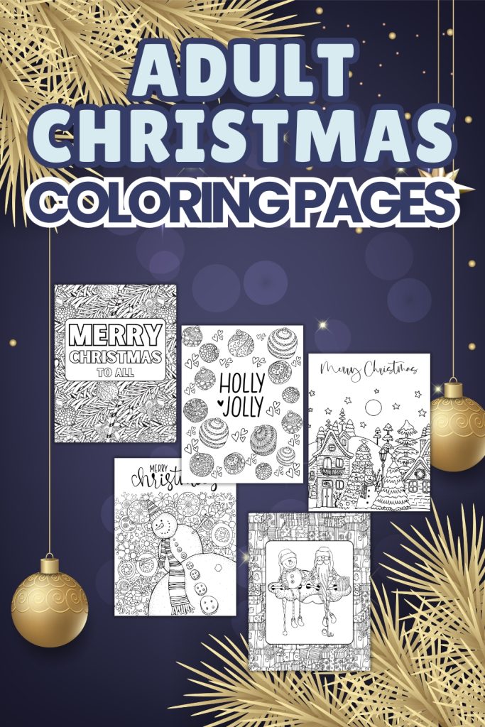 Adult Christmas coloring pages
