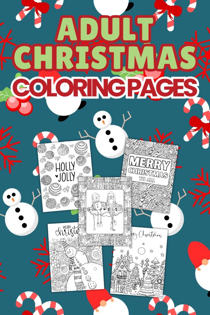 Adult Christmas coloring pages