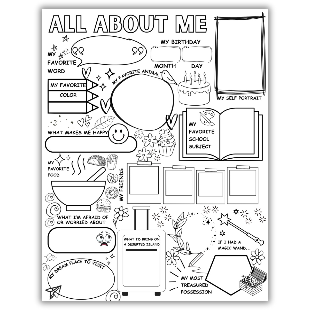 All About Me Pages
