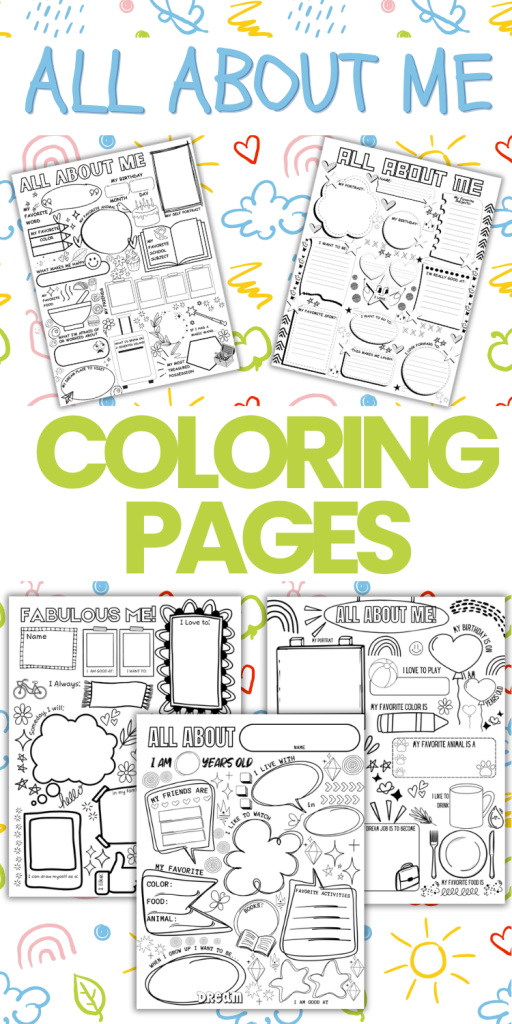 All about me coloring pages