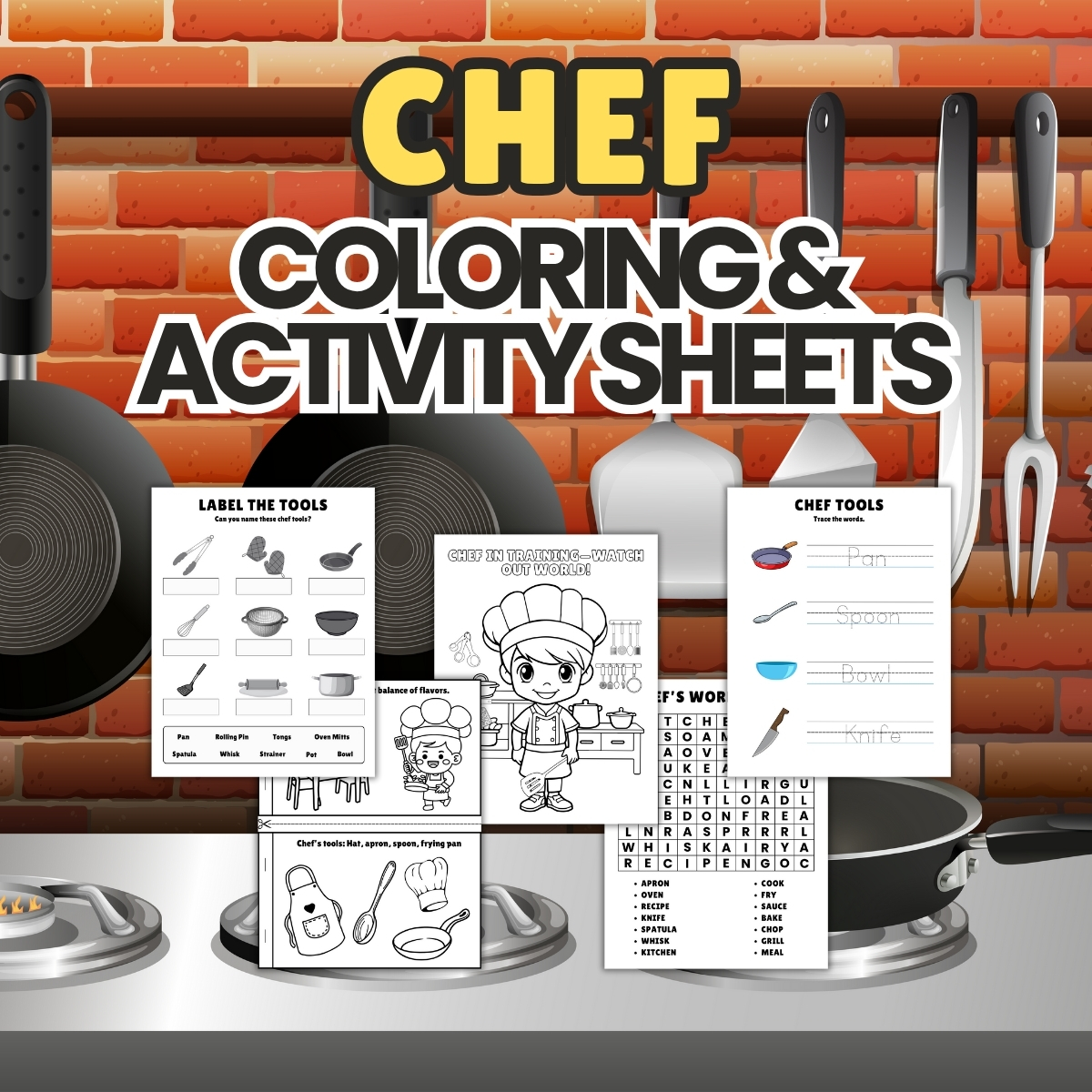 Chef Coloring and Activity Sheets - Fun Coloring Sheets