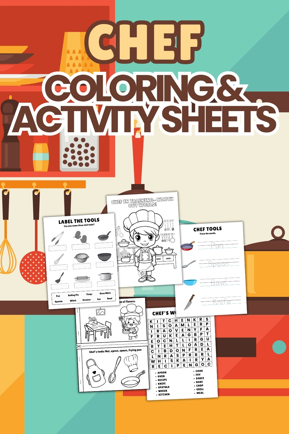 Chef Coloring and Activity Sheets - Fun Coloring Sheets
