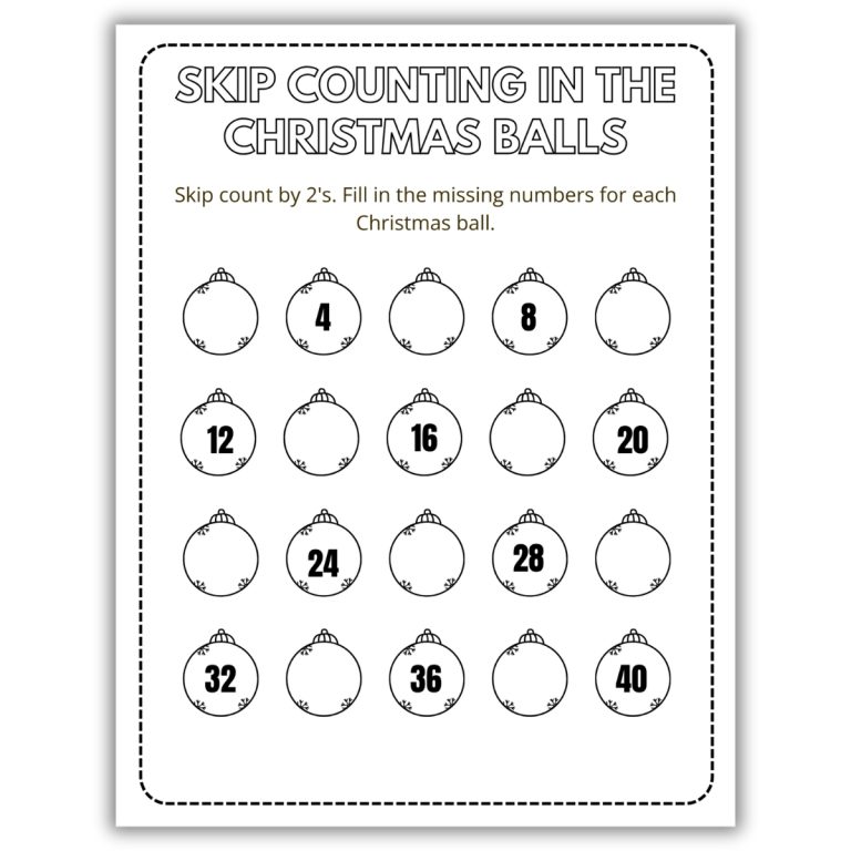 Kids Christmas Counting Activity