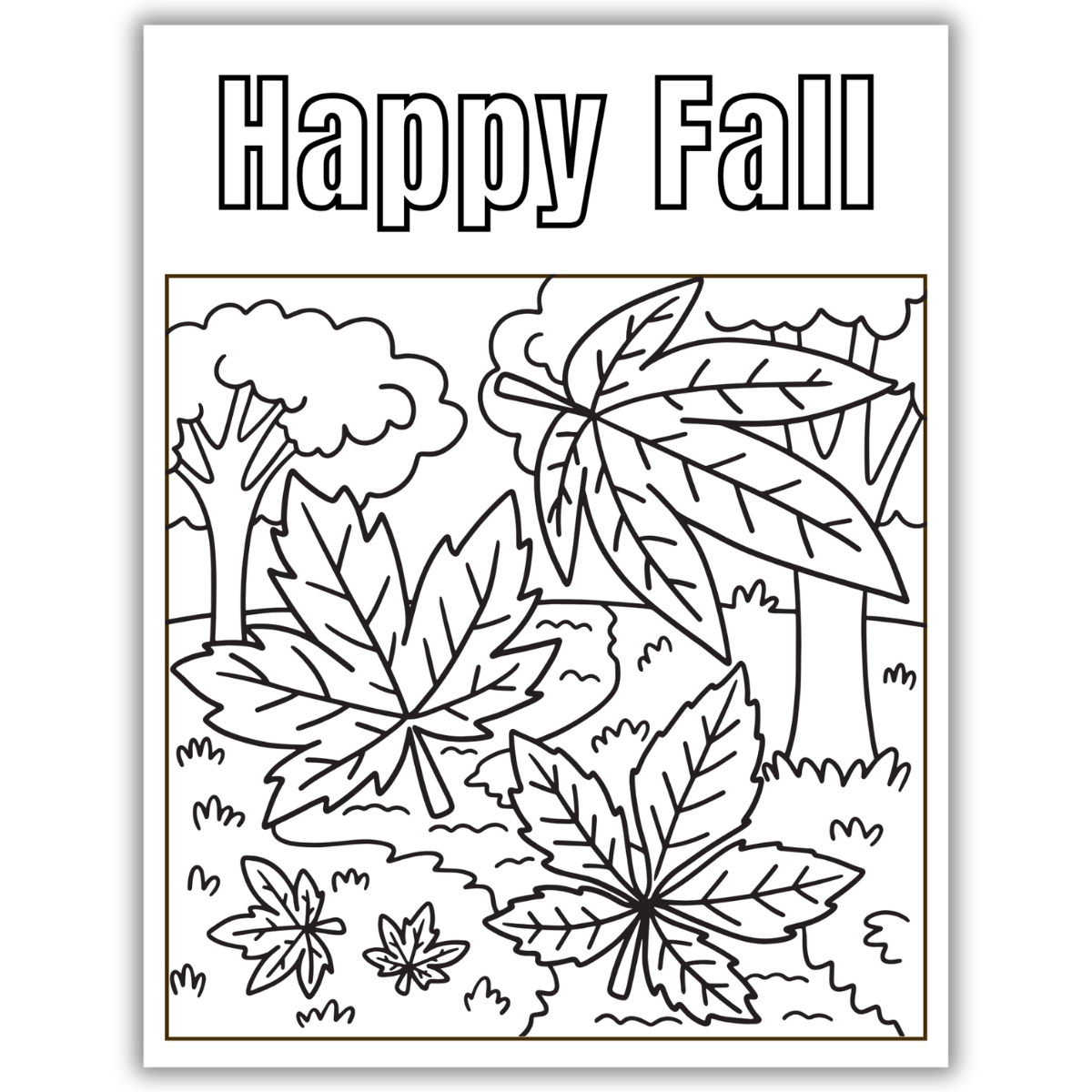 Kids Leaf Activity Coloring Pack