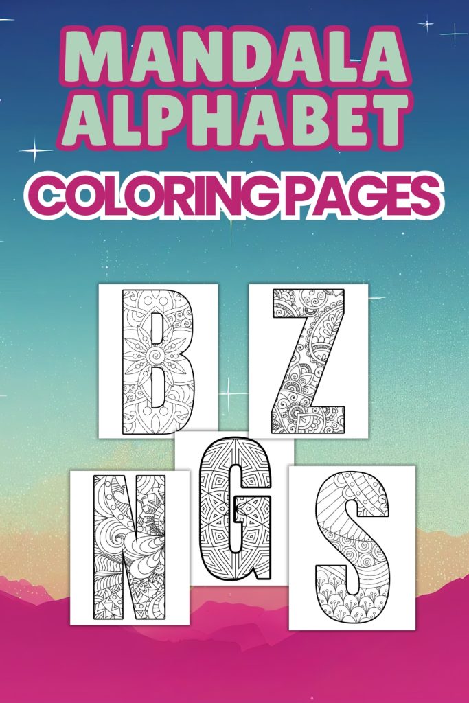 Mandala Alphabet Coloring Pages