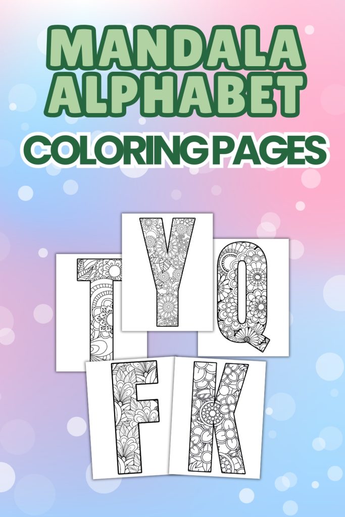 Mandala Alphabet Coloring Pages