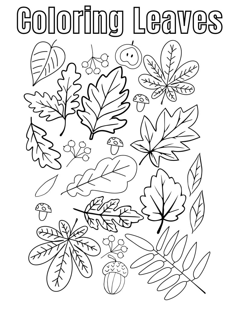 coloring leaves