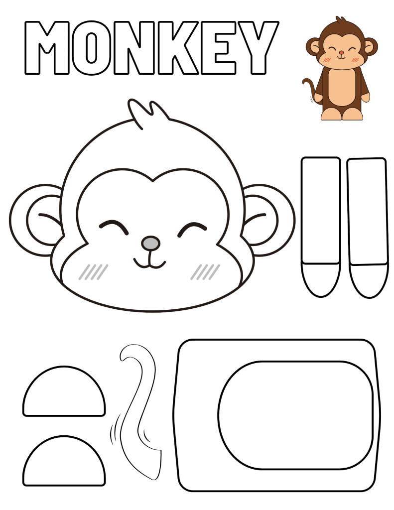 Cut Paste Color Monkey