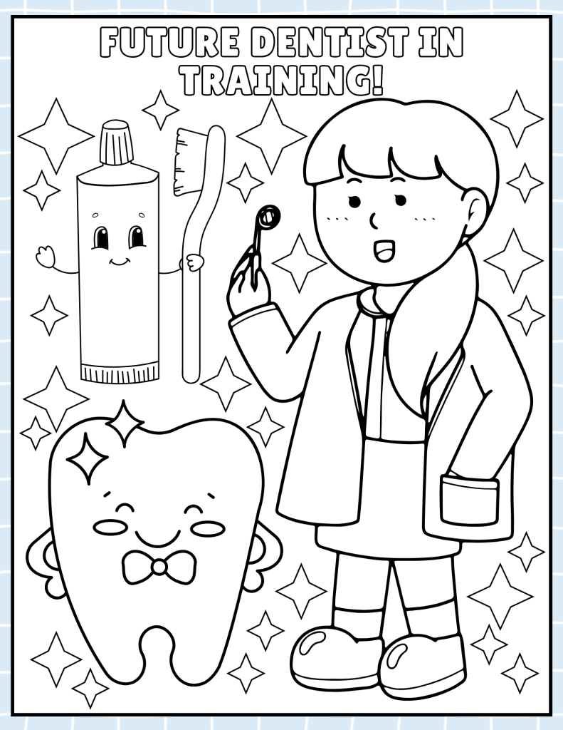 dentist coloring sheet