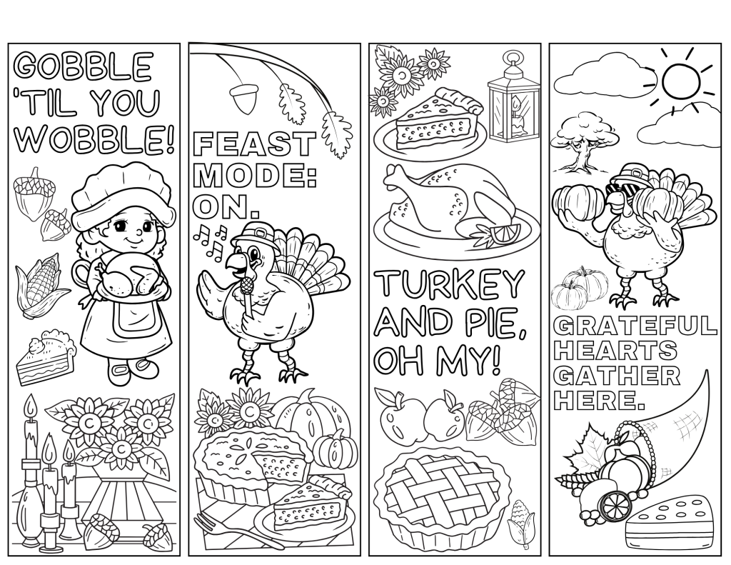thanksgiving bookmarks