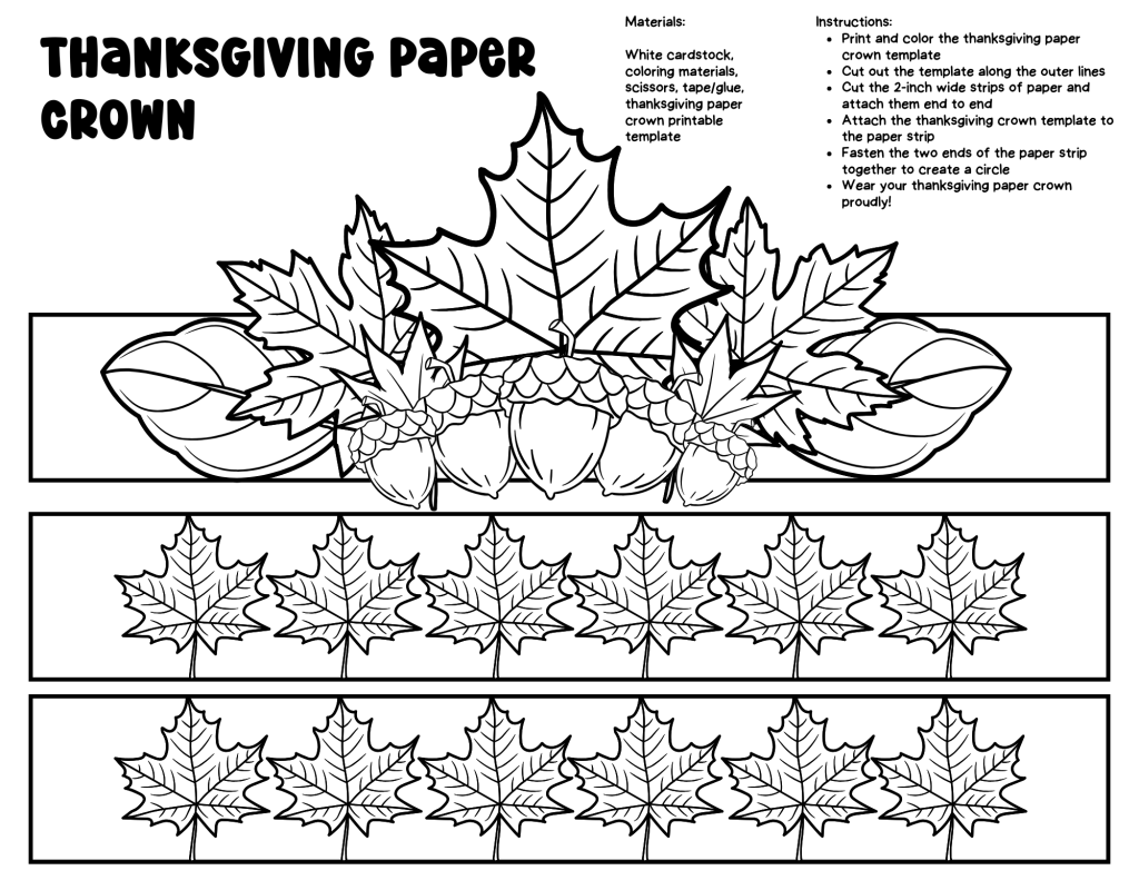 thanksgiving paper crown 1