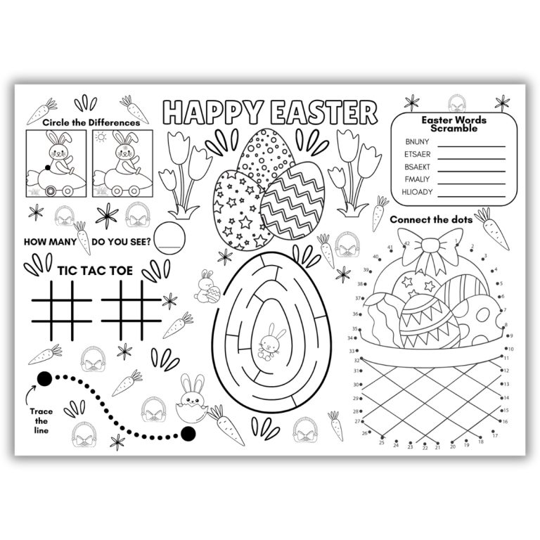 Easter Activity Placemats
