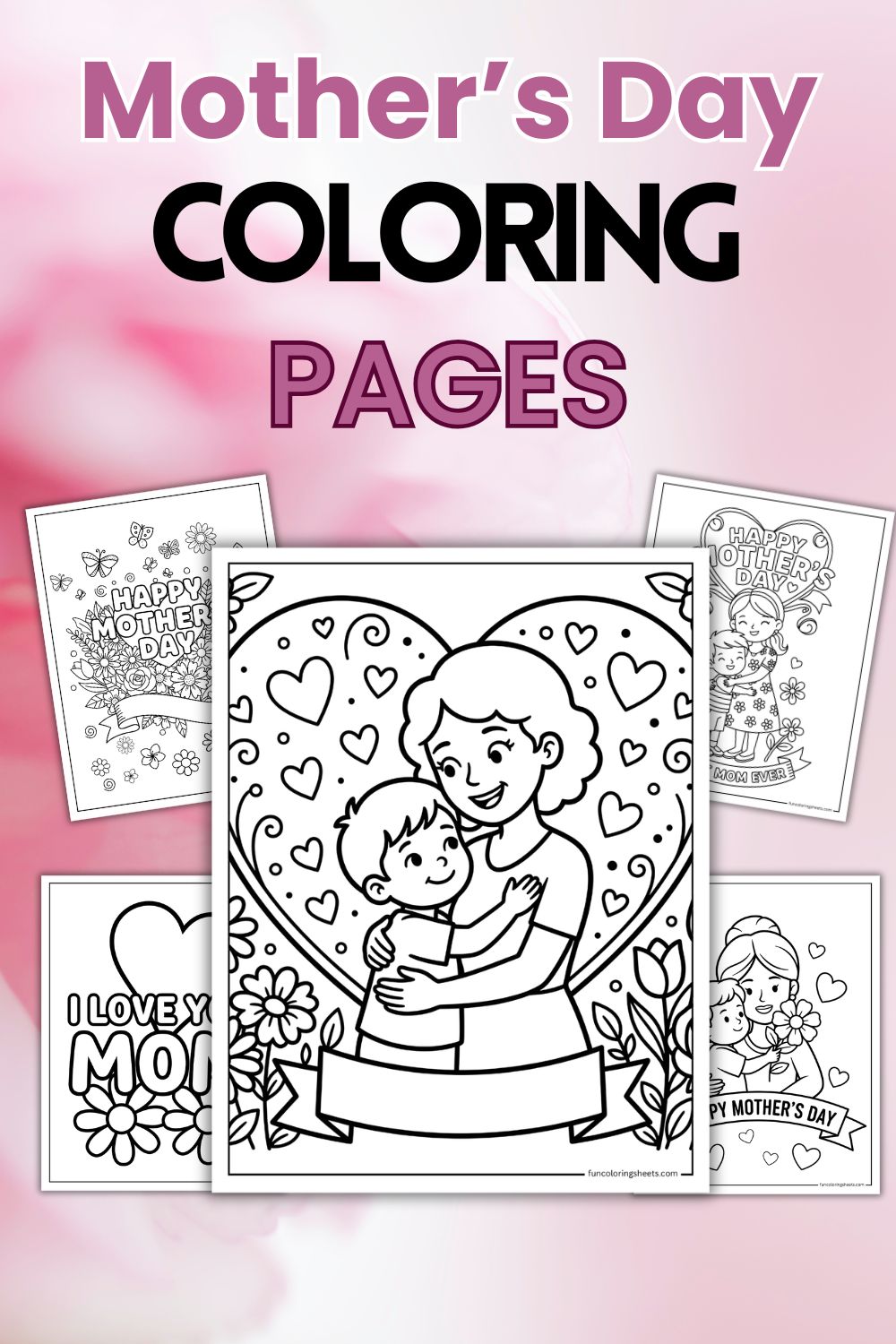mothers day coloring pages free printable pin for Pinterest