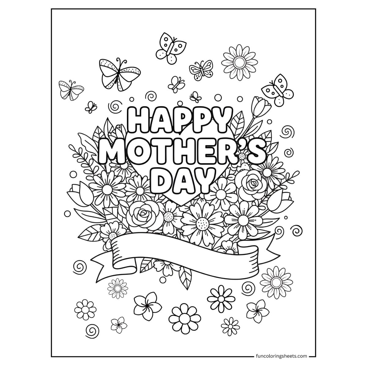 Mothers Day Coloring Pages