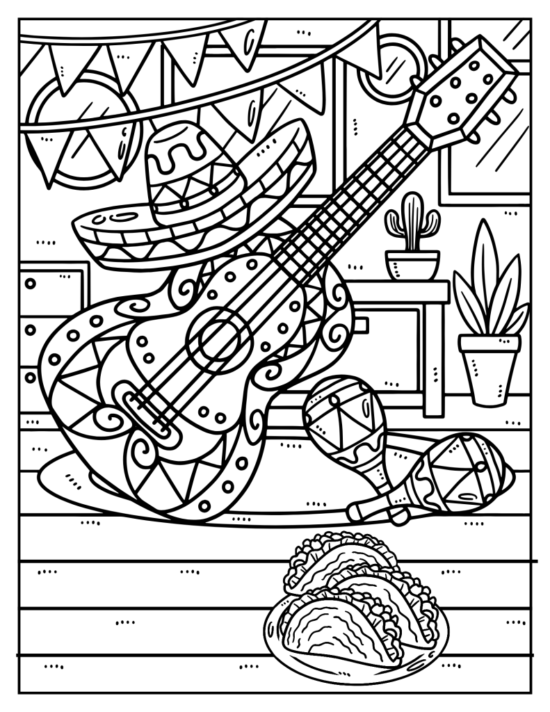 guitar and maracas