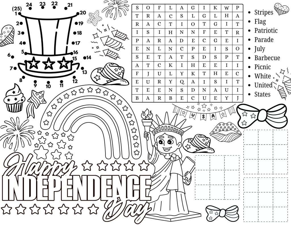 4th of July Activity Placemat