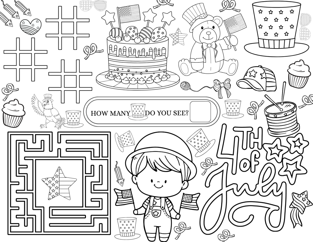 4th of July Activity Placemat