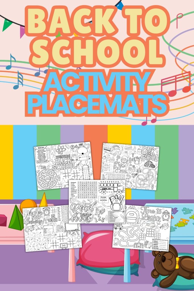 Back to School Activity Placemats