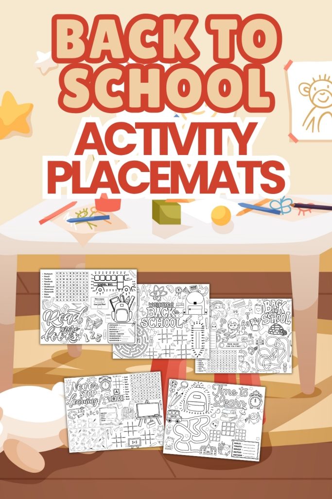 Back to School Activity Placemats