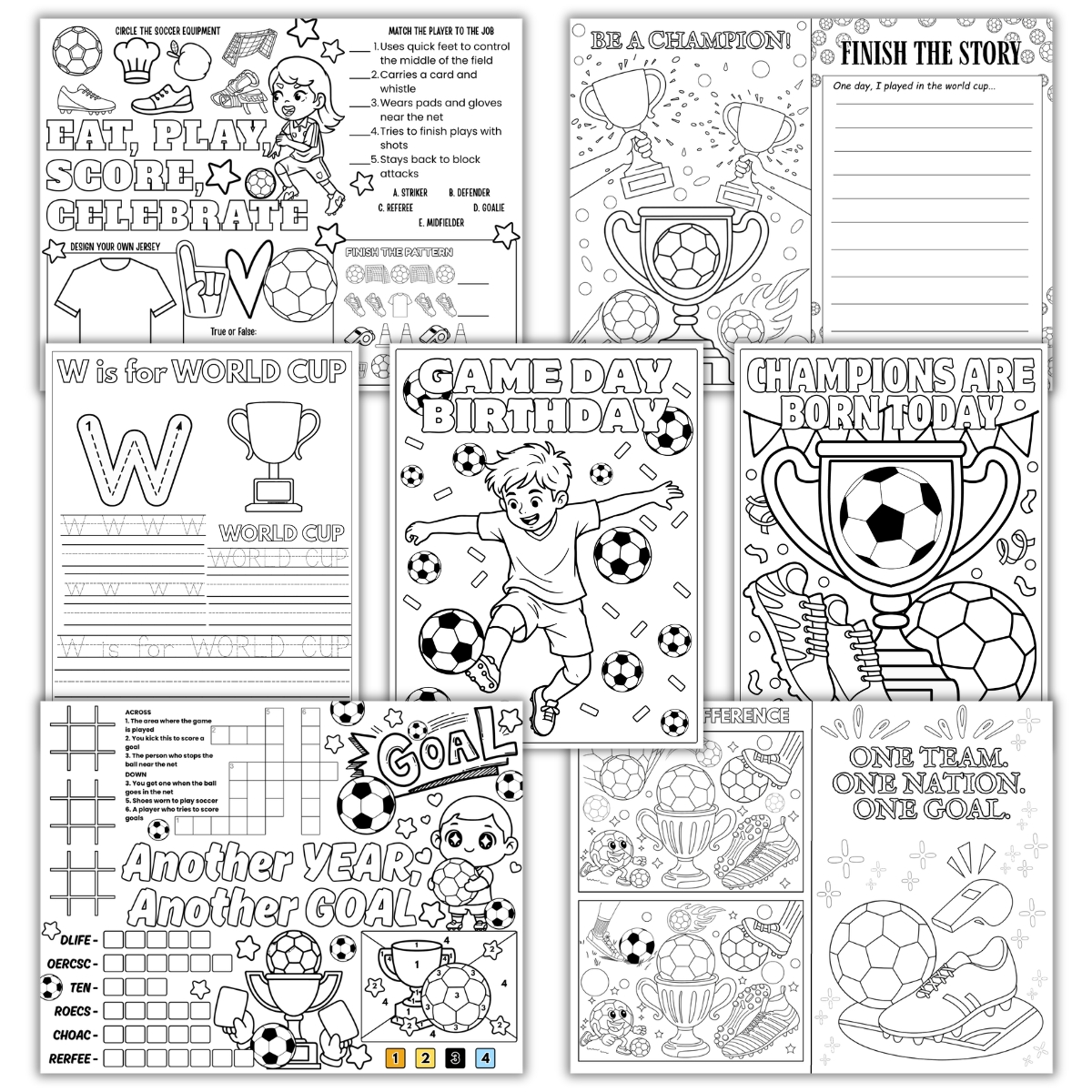 Free Printable Soccer Pages for Kids