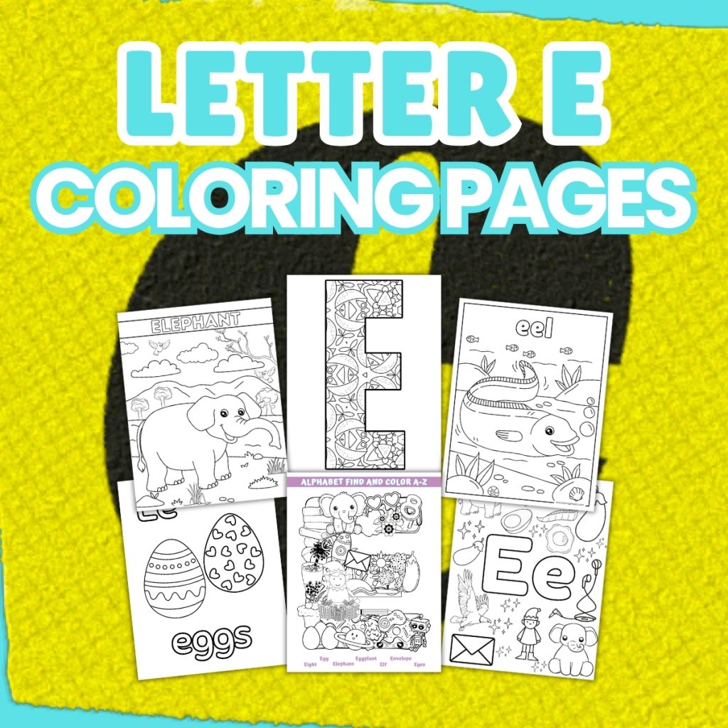 Letter E Coloring Pages