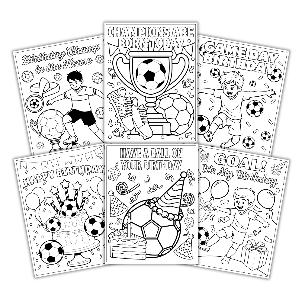 Soccer Birthday Coloring Pages