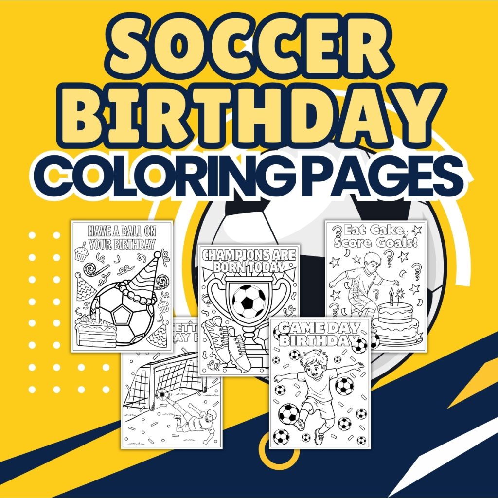 Soccer Birthday Coloring Pages