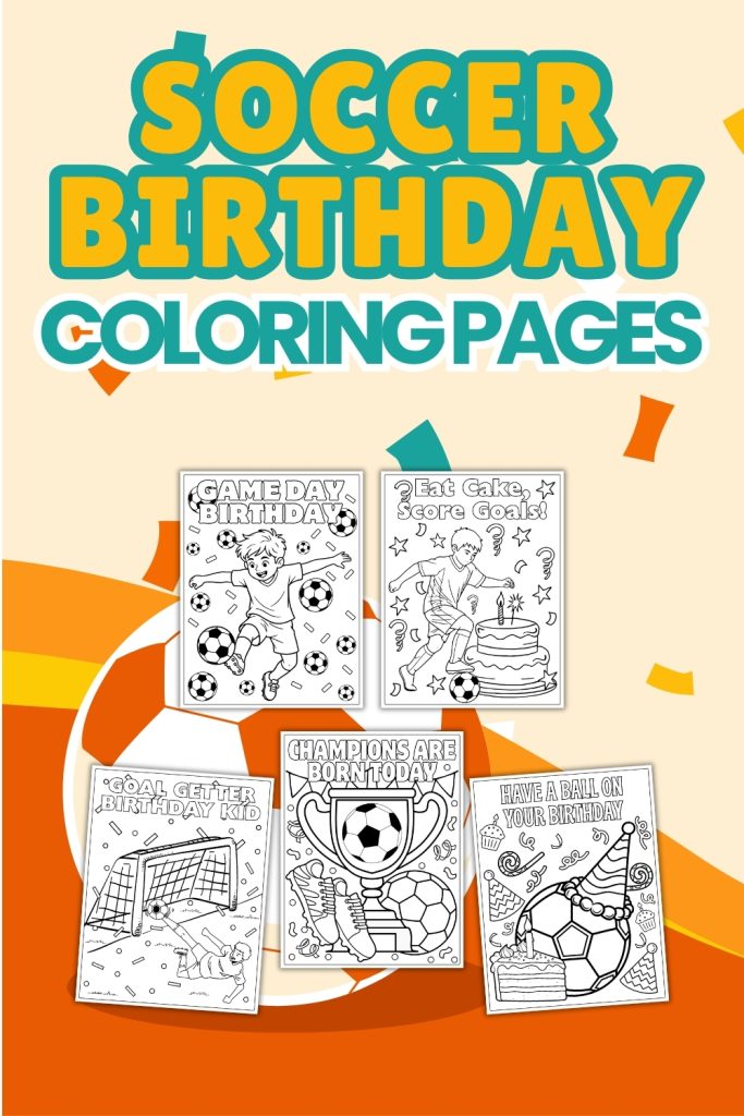 Soccer Birthday Coloring Pages