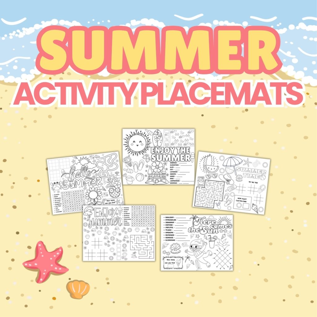 Summer Activity Placemats