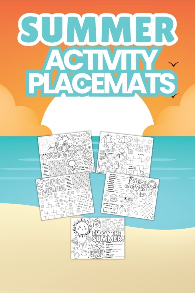 Summer Activity Placemats
