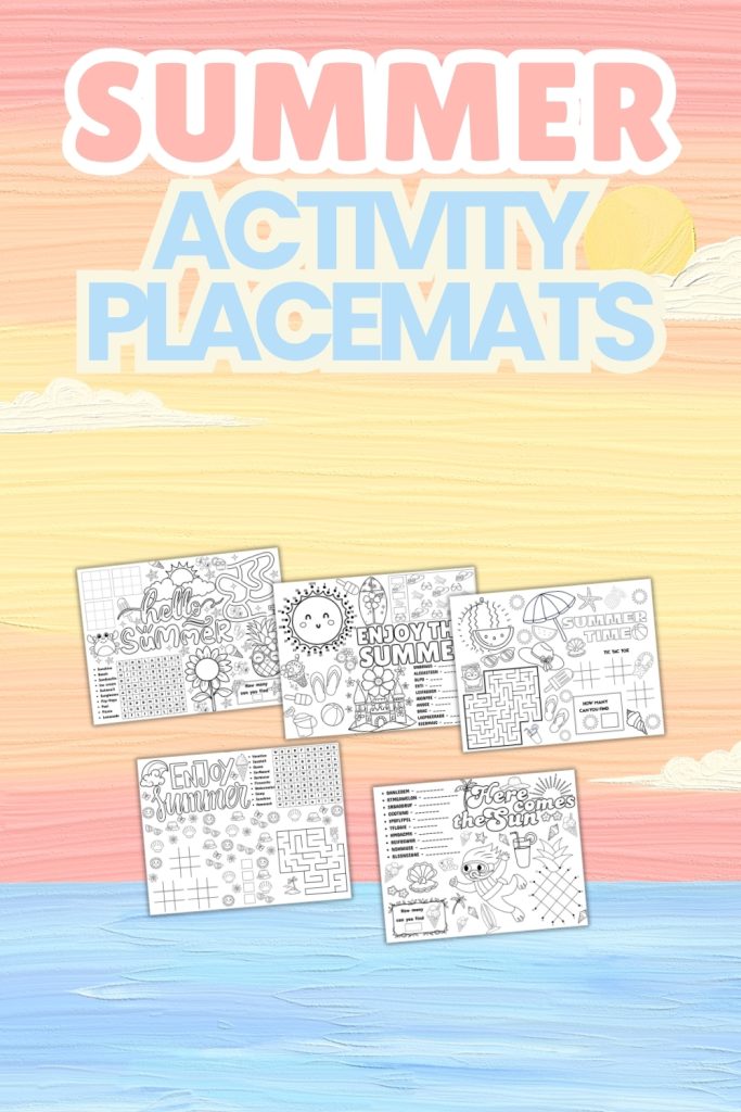 Summer Activity Placemats