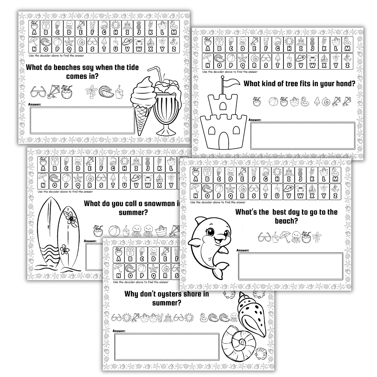 Summer Code Breakers Coloring Pages