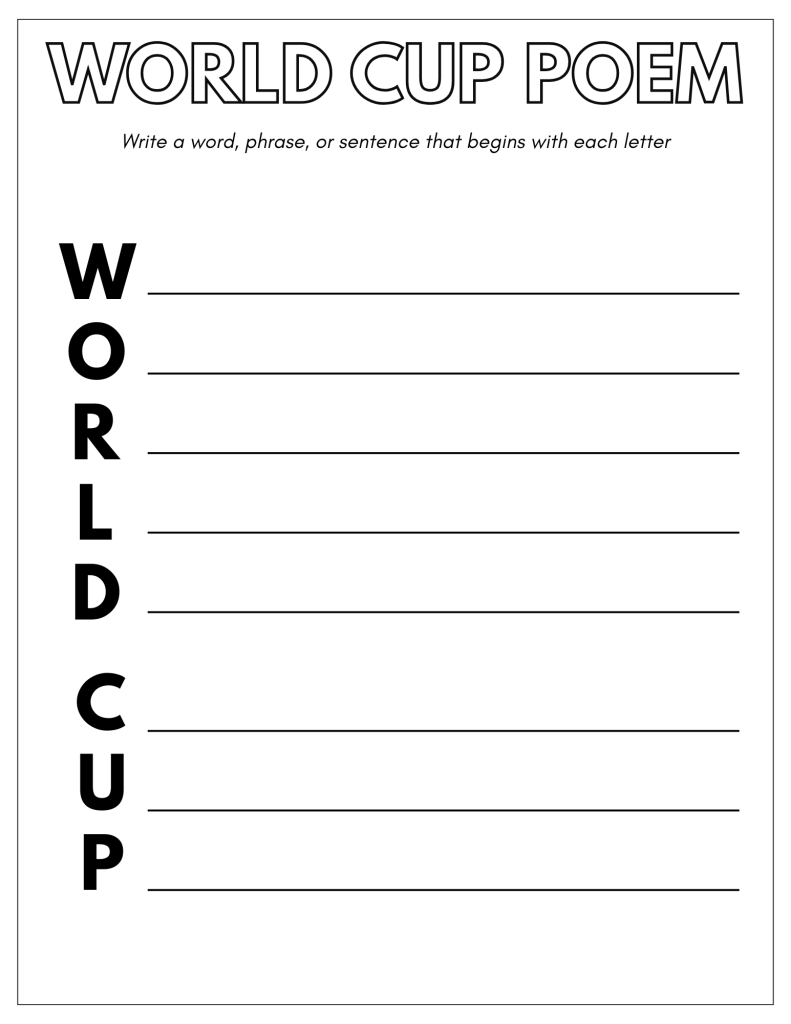 World Cup Coloring & Activity Page 15
