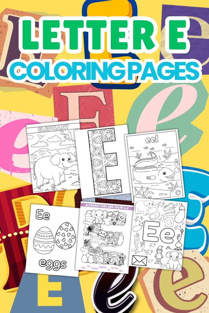 Letter E Coloring Pages